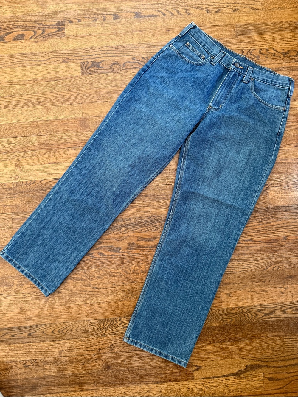 Carhartt Straight-Leg Men's Jeans in Mid Blue